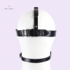 Leather Ball Gag and Blindfold Head Harness, Mouth ball, BDSM Accessories, BDSM Sex Toys black